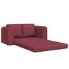 vidaXL Divano letto 60cm Rosso Vino Tessuto
