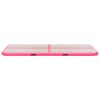 vidaXL Tappetino Ginnastica Gonfiabile con Pompa 400x100x10cm PVC Rosa