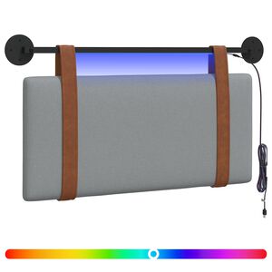 vidaXL Testiera sospesa Con luce LED Grigio Chiaro PU Antico