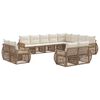 vidaXL Set Divano da Giardino 12 pz Beige e Bianco Crema polyrattan
