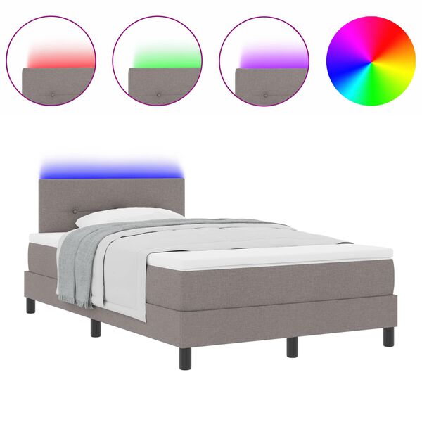 vidaXL Letto a molle con materasso Talpa 120 x 200 cm Tessuto