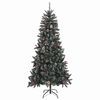 vidaXL Albero di Natale artificiale con 300 LED Verde 210 cm