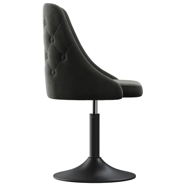 vidaXL Sedia da Pranzo Grigio Scuro in Velluto