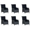 vidaXL Set Mobili da Pranzo per Giardino 7 pz Grigio Scuro