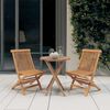 vidaXL Set da Pranzo per Giardino 3 pz in Legno Massello di Teak