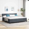 vidaXL Letto a molle con materasso Grigio scuro 200 x 200 cm Velluto