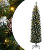 vidaXL Albero di Natale Artificiale Sottile con 300 LED 180 cm