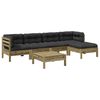 vidaXL Set Divani da Giardino 6pz con Cuscini Legno Impregnato di Pino