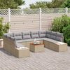 vidaXL Set Divano da Giardino 10 pcs beige e grigio chiaro