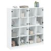 vidaXL Libreria con Ante Bianca 136x37x142 cm in Legno Multistrato