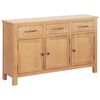 vidaXL Credenza Marrone 112 x 33.5 x 70 cm Legno di quercia massiccio