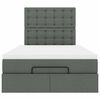 vidaXL Struttura Letto Pouf con Materasso 80x200 cm in Tessuto