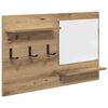 vidaXL Appendiabiti a muro A parete Rovere artigianale 90 x 10 x 50 cm