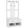 vidaXL Albero da Ingresso SANDNES Bianco 87x40x159,5 cm Legno di Pino