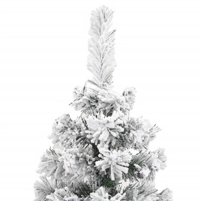 vidaXL Albero di Natale Artificiale con Neve Fioccata Verde 210 cm PVC