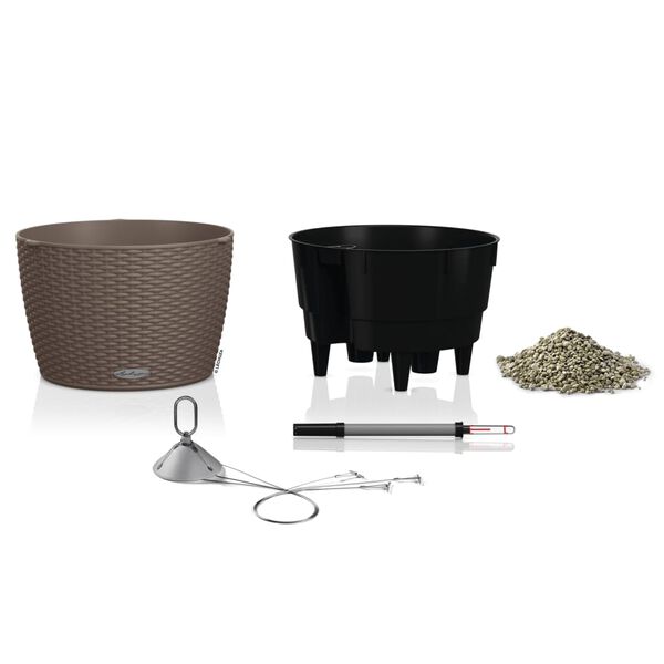 LECHUZA Fioriera Sospesa NIDO Cottage 35 ALL-IN-ONE Marrone Sabbia