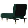 vidaXL Chaise Longue in Velluto Verde Scuro