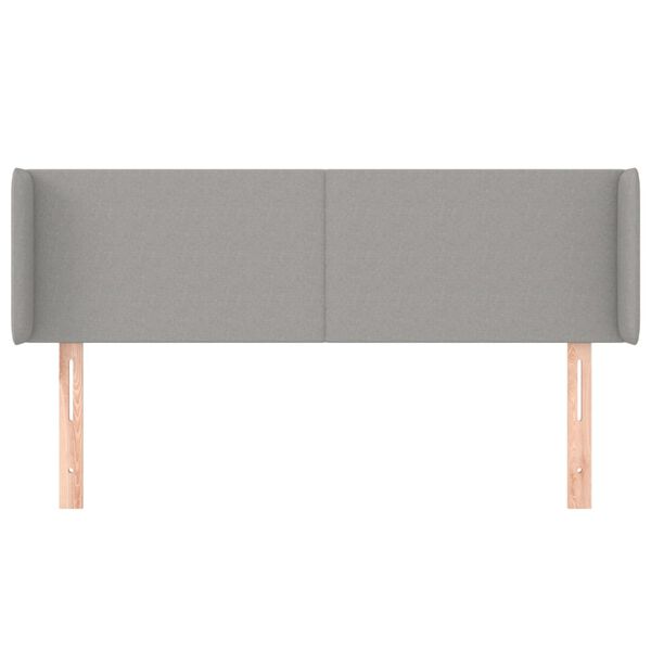 vidaXL Testiera ad Orecchio Grigio Chiaro 147x16x78/88 cm in Tessuto
