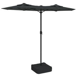 vidaXL Ombrellone a Doppia Testa Antracite 316x145 cm