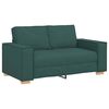 vidaXL Divano 3 pcs Verde Scuro 220 x 80 x 84 cm Tessuto misto lino