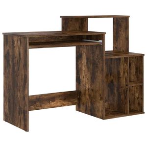 vidaXL Scrivania Rovere fum&eacute; Legno ingegnerizzato 120,5 x 44 x 88,5 cm
