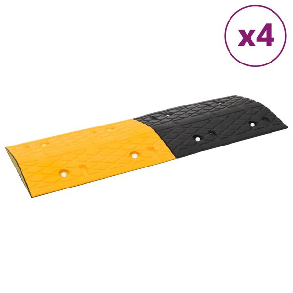 vidaXL Dossi 4 pz Giallo e Nero 97x32,5x4 cm in Gomma