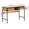 vidaXL Scrivania Marrone 100 x 50 x 75 cm legno massello di mango
