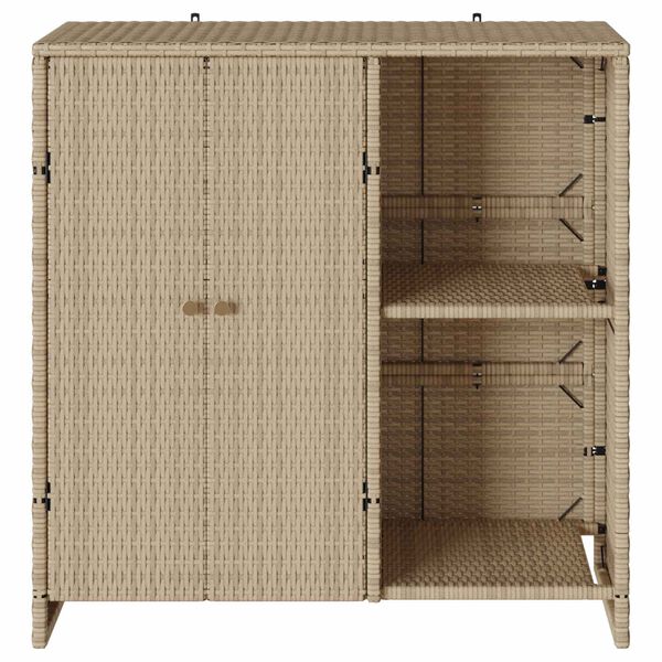 vidaXL Armadio con archiviazione Beige 100 x 36 x 102 cm Rattan