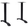 vidaXL Gambe per Tavolino da Bistr&ograve; 2 pz Nero 61x8x72 cm in Ghisa