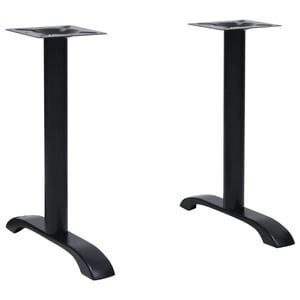 vidaXL Gambe per Tavolino da Bistr&ograve; 2 pz Nero 61x8x72 cm in Ghisa