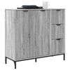 vidaXL Credenza Grigio Sonoma 89,5 x 33 x 82 cm Legno multistrato