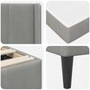 vidaXL Struttura del letto Grigio chiaro 80 x 200 cm Velluto