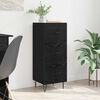 vidaXL Credenza Rovere nero 34 x 34.5 x 90 cm Legno multistrato