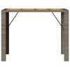 vidaXL Tavolo Bar da Giardino Piano in Acacia 145x80x110 cm Polyrattan
