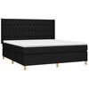 vidaXL Letto a Molle con Materasso e LED Nero 180x200cm in Tessuto