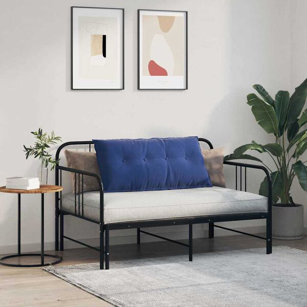 vidaXL Cuscino per Schiena Blu Polizia 100 x 50 cm Tessuto in Cords