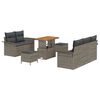 vidaXL Set Divano da Giardino con cuscino 8 pcs Grigio