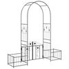 vidaXL Arco da Giardino con blocco Nero 203 x 50 x 218 cm