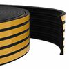 vidaXL Nastro adesivo per finestre Nero 15 x 8 mm 25 m Schiuma EPDM