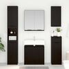 vidaXL Set di mobili per il bagno 5 pcs Rovere Nero Legno multistrato