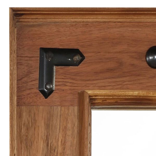 vidaXL Specchio in Legno Massello di Acacia 50x80 cm