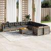 vidaXL Set Divani da Giardino 11 pz con Cuscini in Polyrattan Grigio