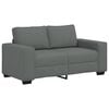 vidaXL Divano a 2 Posti Grigio Scuro 160x77x82 cm in Tessuto