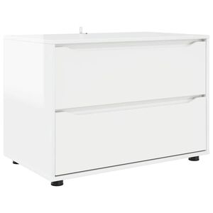 vidaXL Armadio Bianco Lucido 80 x 48 x 57 cm Legno multistrato