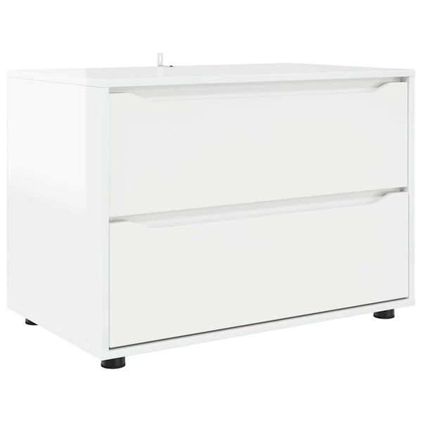 vidaXL Armadio Bianco Lucido 80 x 48 x 57 cm Legno multistrato