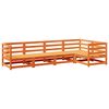 vidaXL Set Divani da Giardino 5 pz Marrone Cera Legno Massello Pino