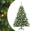 vidaXL Albero di Natale artificiale con 150 LED Verde 120 cm PE e PVC