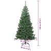 vidaXL Albero di Natale con 150 LED con supporto Verde 120 cm PVC