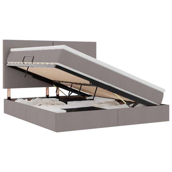 vidaXL Letto con contenitore e materasso Talpa 160 x 200 cm Poliestere