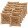vidaXL Federa 12 pcs HEERLEN Tortora 45 x 45 cm Fleece PV
